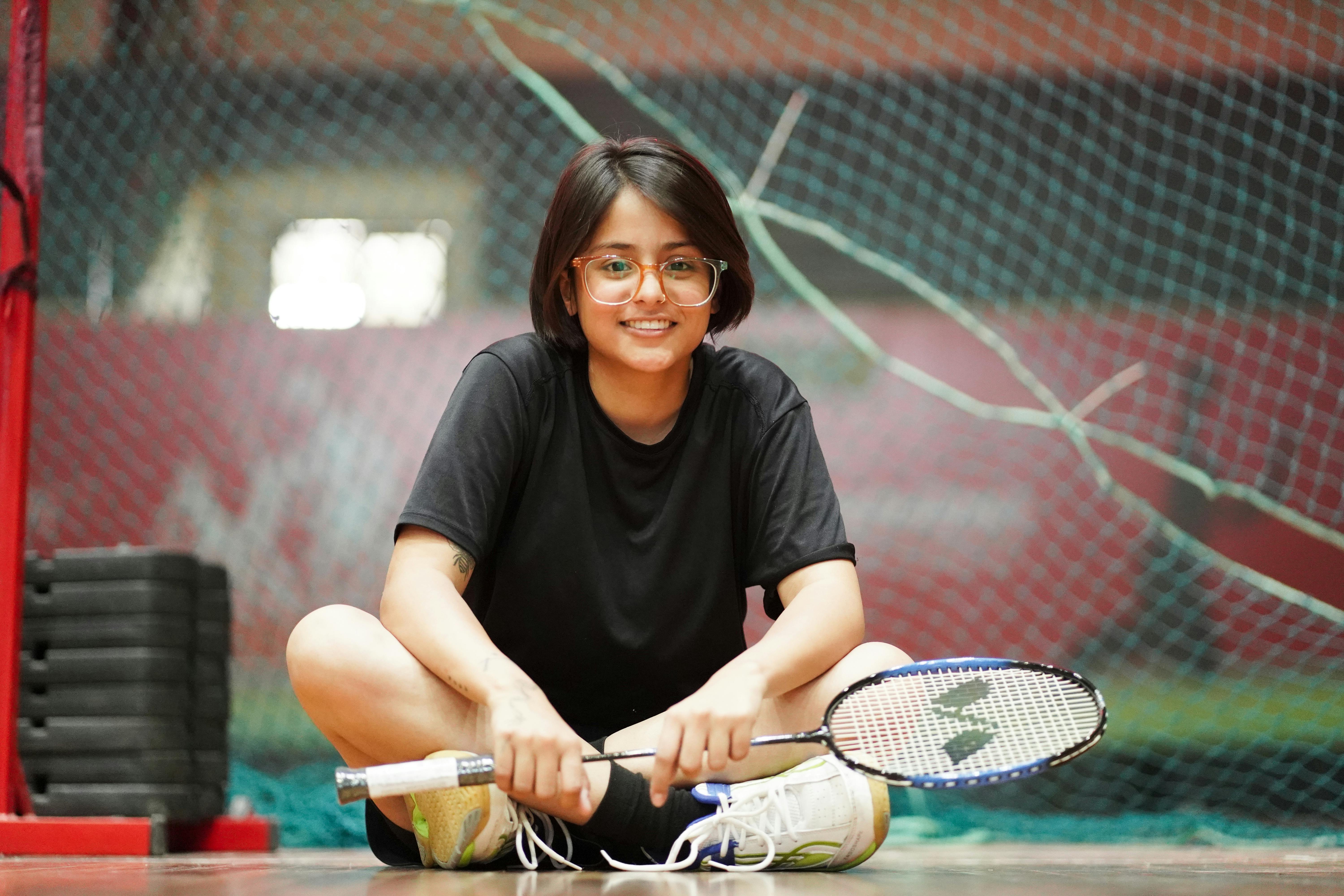 Badmintonspelare på banan